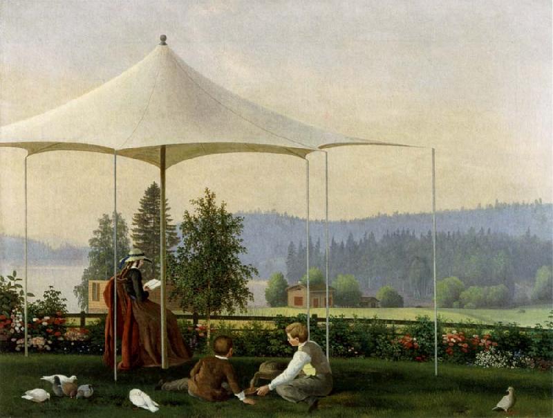 Ferdinand von Wright Garden in Haminanlathi Norge oil painting art